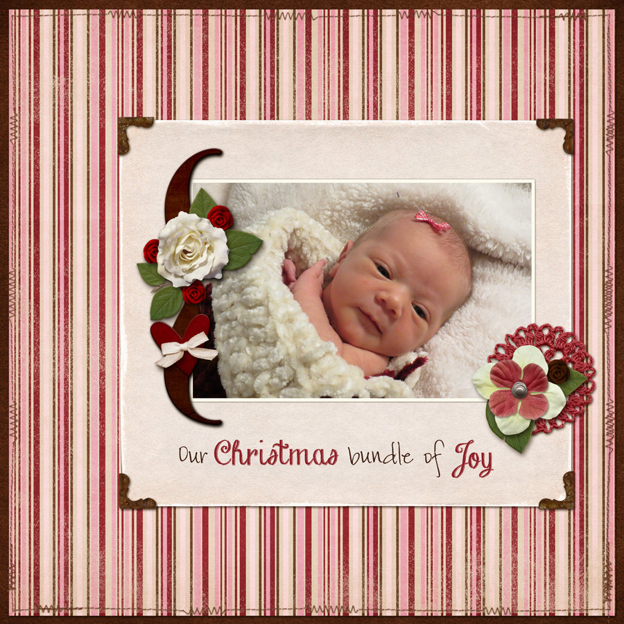 Cherry Chocolate Valentines Digital Scrapbooking Layout2 Created by Aja Fillmore Creations