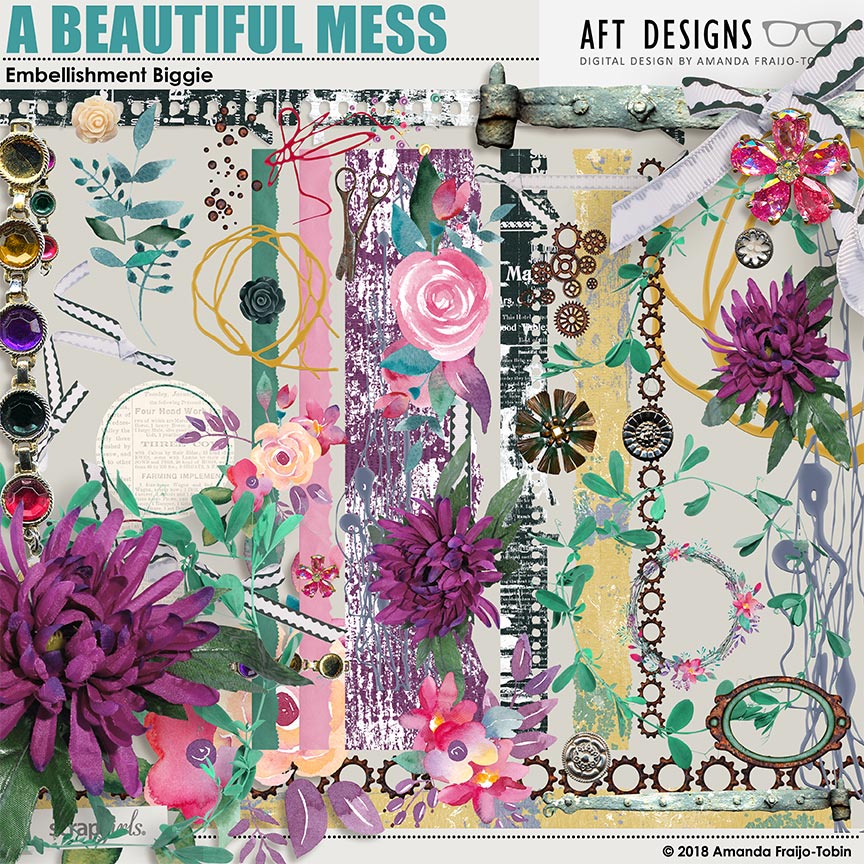 A Beautiful Mess Embellishments by AFT Designs - Amanda Fraijo-Tobin