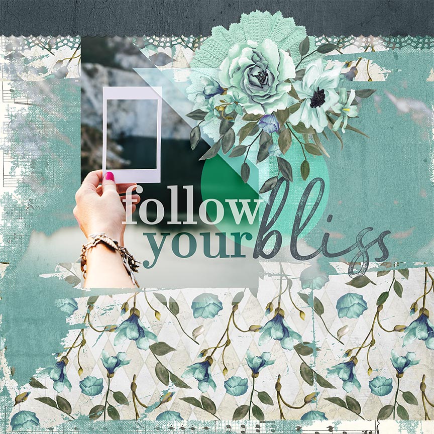 Follow Your Bliss by AFT Designs - Amanda Fraijo-Tobin #scrapbook #memorybook #photoediting