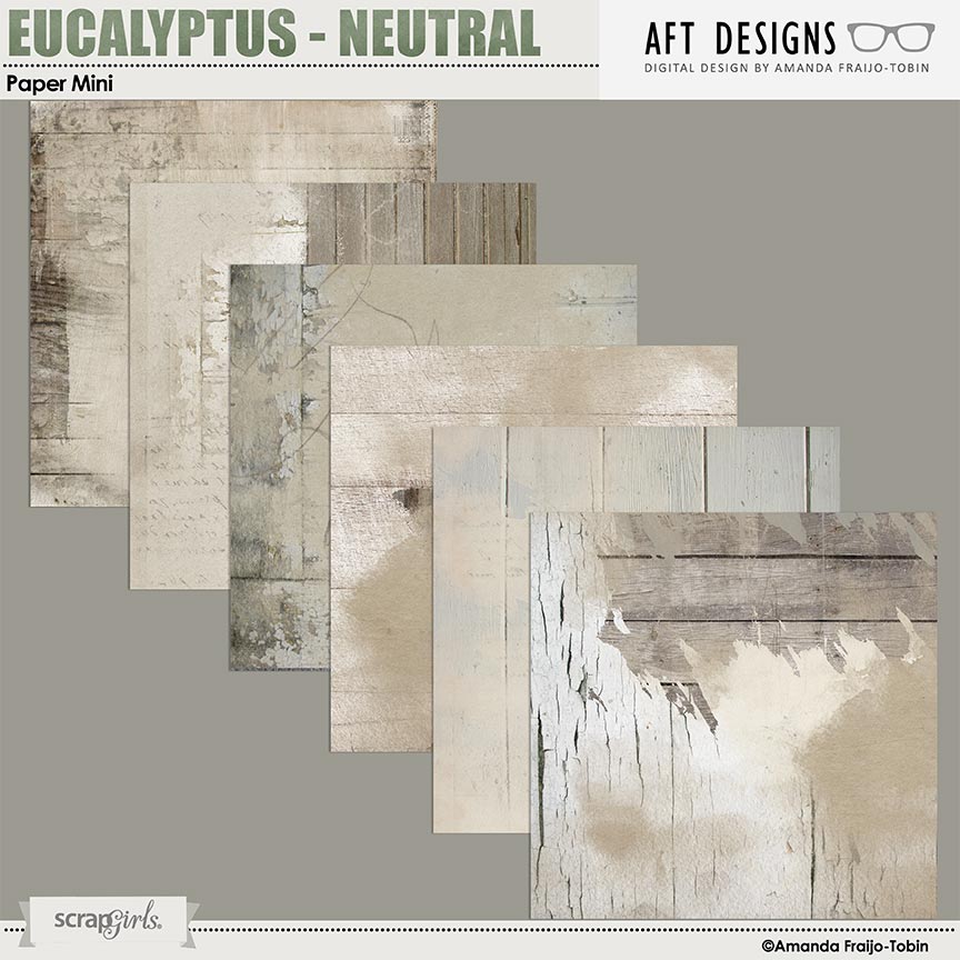 Eucalyptus Mixed Paper Mini by AFT Designs - Amanda Fraijo-Tobin @ScrapGirls.com 