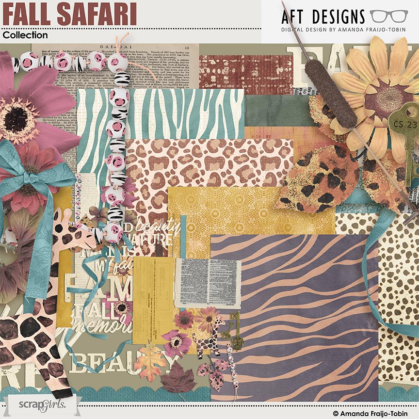 Fall Safari #digitalscrapbooking Collection by AFT Designs - Amanda Fraijo-Tobin