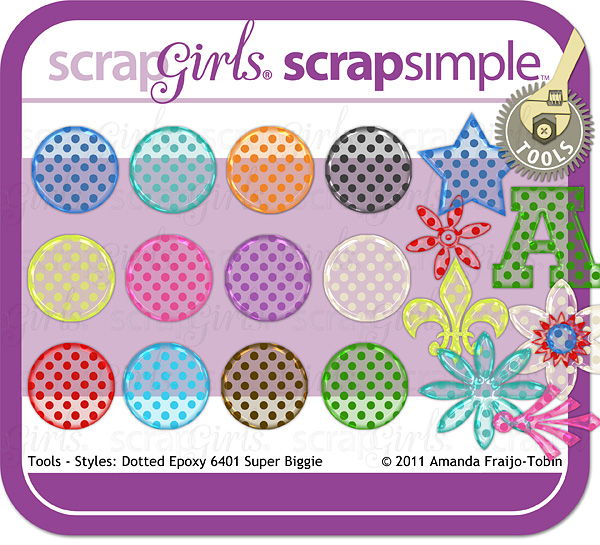 Sold Separately ScrapSimple Tools - Styles: Dotted Epoxy 6401 (link to product below)