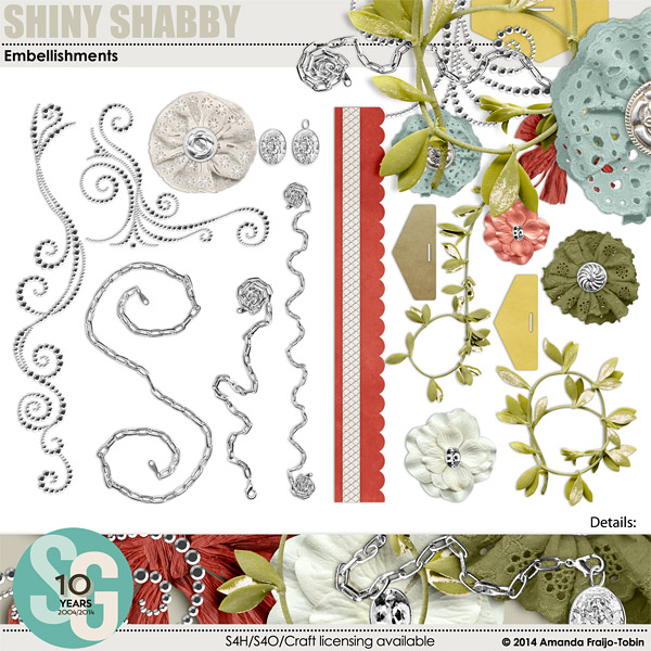 Sold Seperately <a href="http://store.scrapgirls.com/p31302.php">Shiny Shabby Embellishments</a>