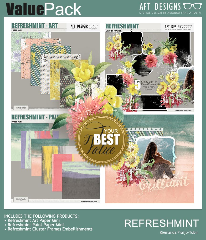 Value Pack: Refreshmint by AFT Designs - Amanda Fraijo-Tobin @Scrapgirls.com