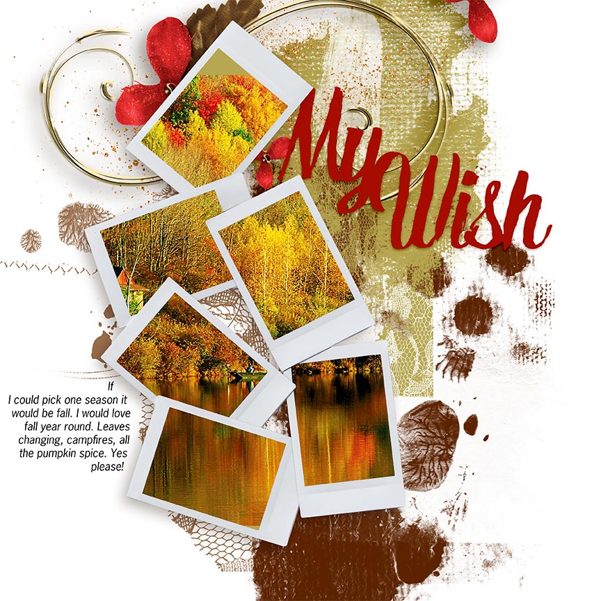 "My Wish" #digitalscrapbooking layout by AFT Desigs using Brush Set: Pretty Neutral Art Marks