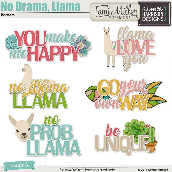 No Drama, Llama Titles