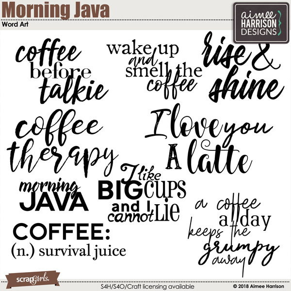 Morning Java Word Art