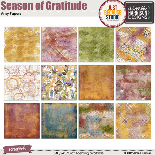 Season of Gratitude Artsy Papers
