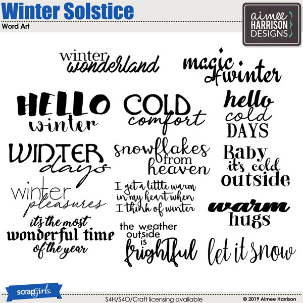 Winter Solstice Word Art