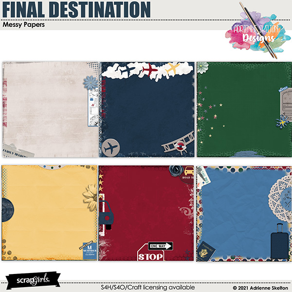 Final Destination Messy Papers by Adrienne Skelton Designs