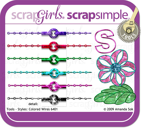 Sold Separately ScrapSimple Tools - Styles: Colored Wires 6401 (link to product below)