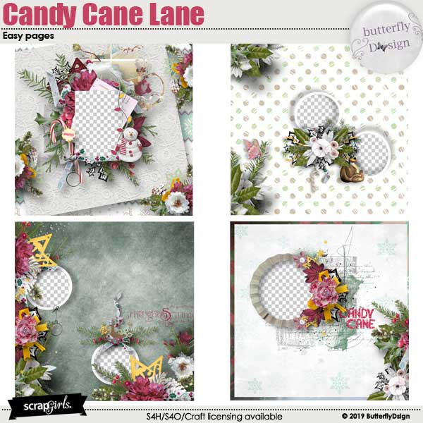 Candy Cane Lane Easy Pages 