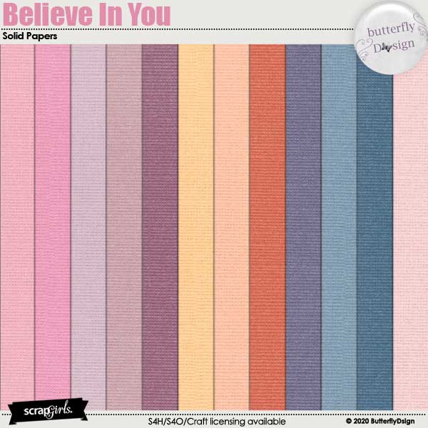 Believe In You Solid Papers by ButterflyDsign 
