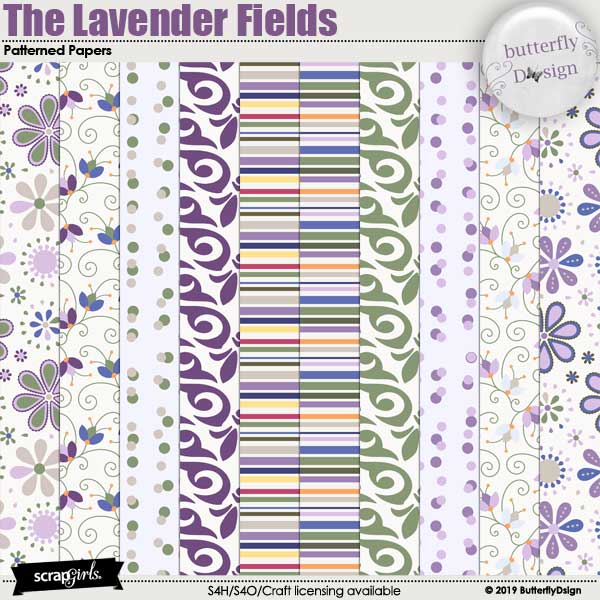 The Lavender Fields Patterned Papers