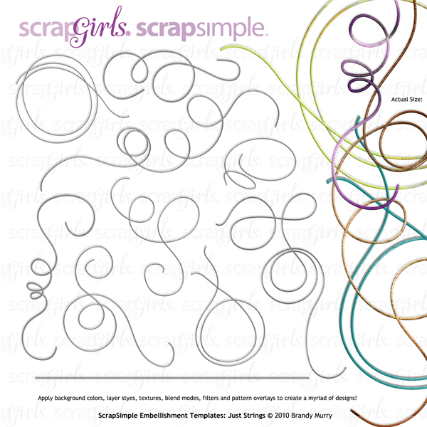 ScrapSimple Embellishment Templates: Just Strings