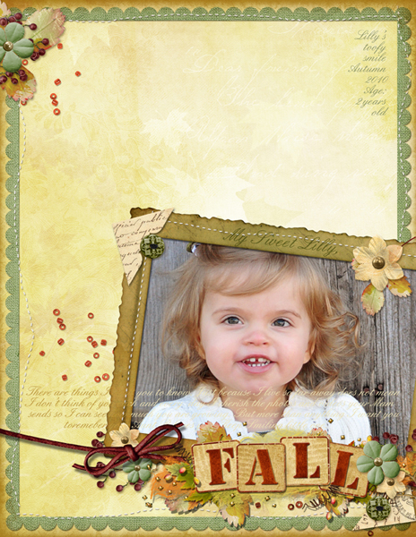 Toofy Smile layout by Brandy Murry. See below for links to all products used in this digital scrapbooking layout.