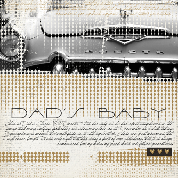 "Dad's Baby" digital scrapbooking layout by Brandy Murry.