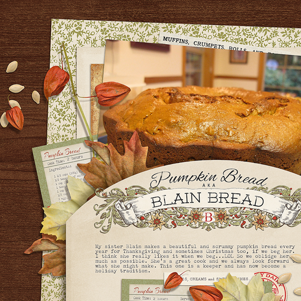 "Blain Bread" digital scrapbooking layout by Brandy Murry