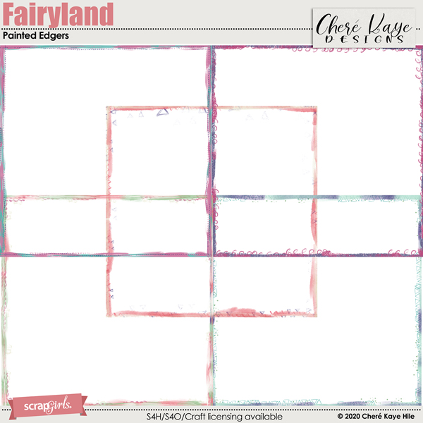 Fairyland Painted Edgers by Chere Kaye Designs