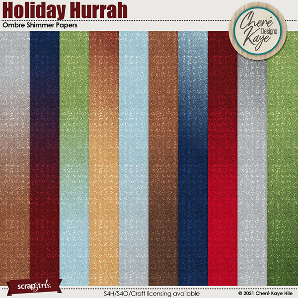Holiday Hurrah Ombre Shimmer Papers