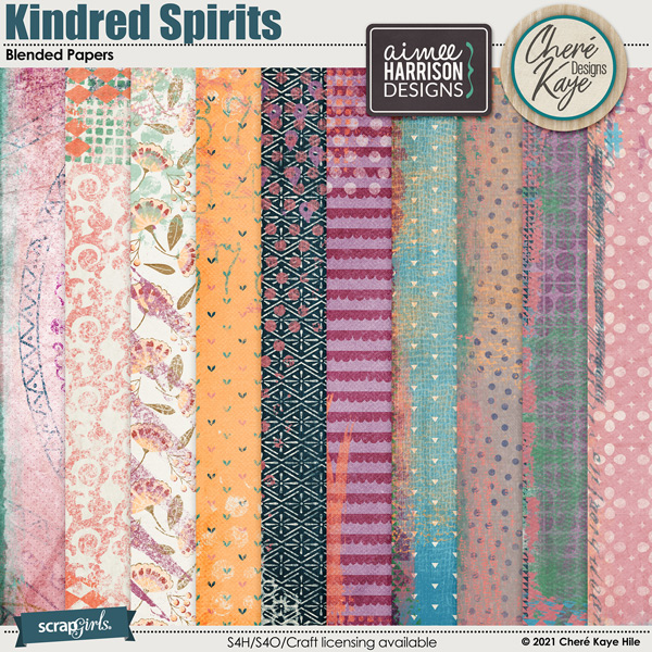 Kindred Spirits Blended Papers by Aimee Harrison and Chere Kaye Designs