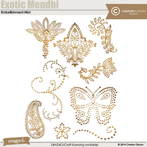 Exotic Mendhi Embellishments Mini