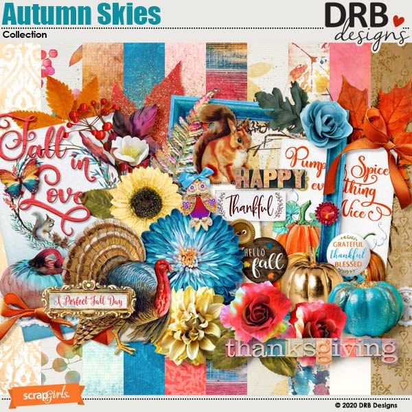 Autumn Skies Collection by DRB Designs @ ScrapGirls.com
