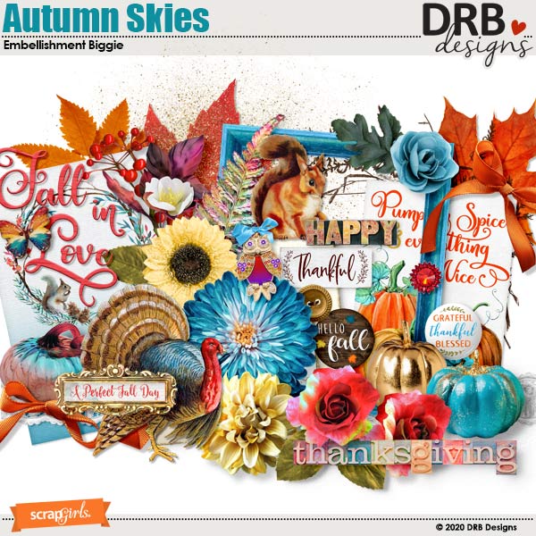 Autumn Skies Embellishment Biggie by DRB Designs @ ScrapGirls.com