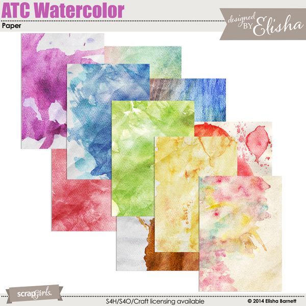 You may also like <a href="http://store.scrapgirls.com/scrapsimple-tools-styles-atc-glitter-super-biggie-p30795.php">ATC Watercolor Paper</a> (sold separately)
