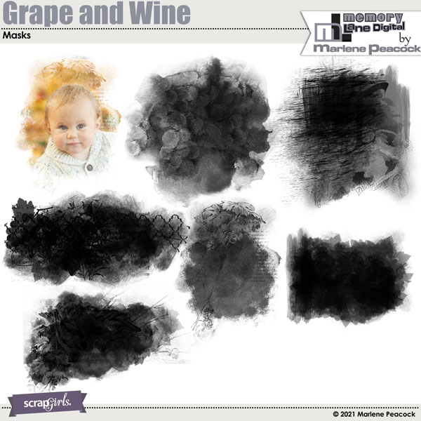 Grape And Wine Masks 