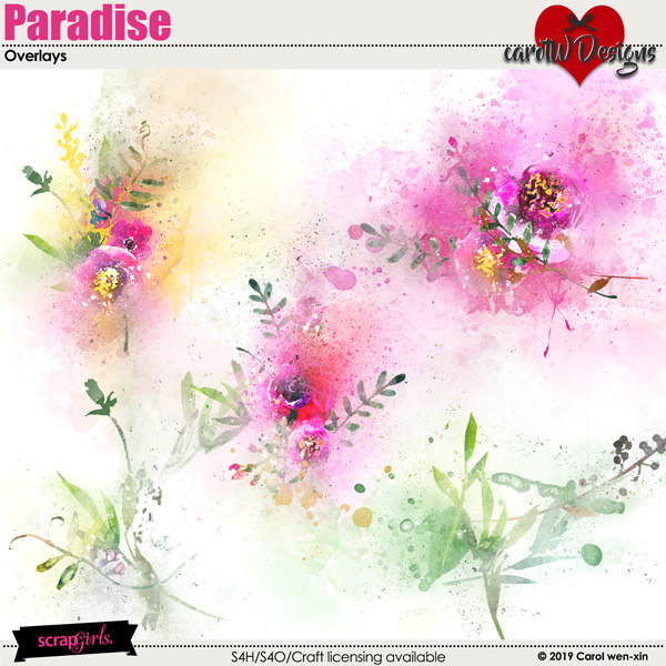 ScrapSimple Digital Layout Collection:Paradise