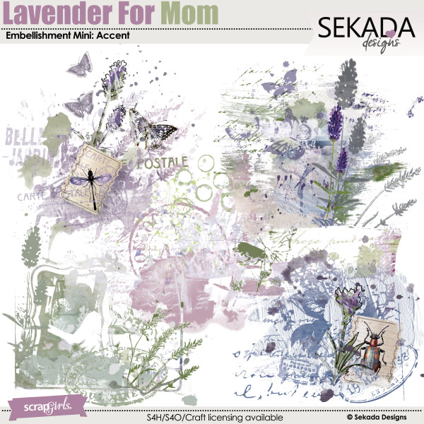 Lavender For Mom Embellishment Mini Accent