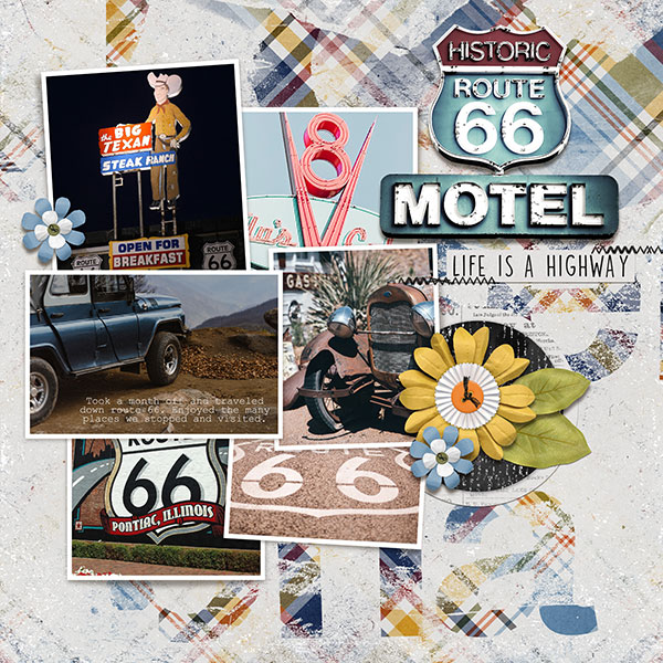 Route 66 layout using Be Creative Overlays