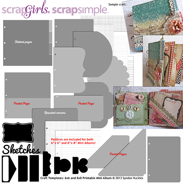 ScrapSimple Craft Templates: Mini Album - Commercial License