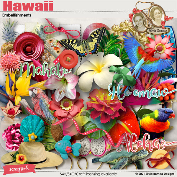Hawaii Embellishments by Silvia Romeo
