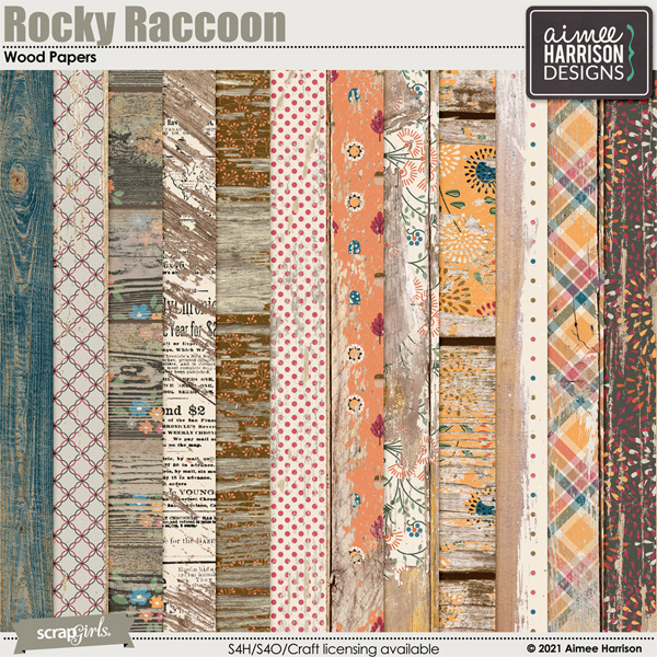 Rocky Raccoon Wood Papers