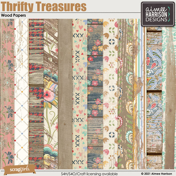 Thrifty Treasures Wood Papers