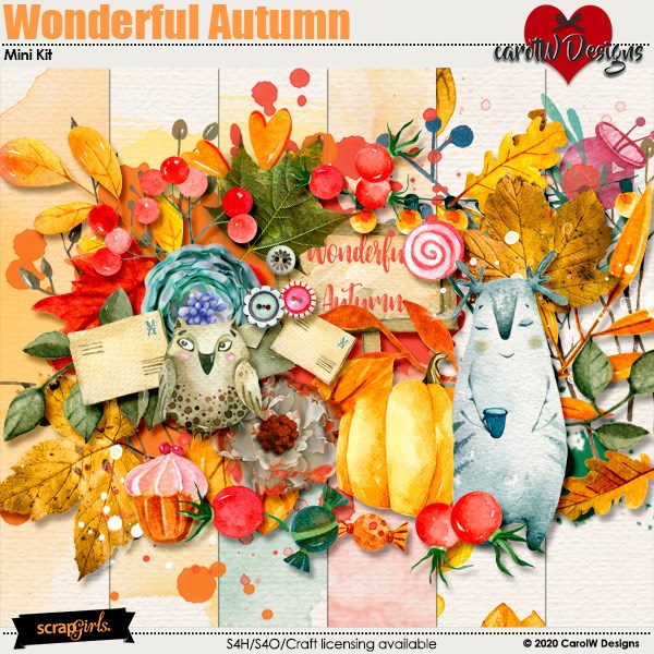 ScrapSimple Digital Layout Collection:wonderful autumn