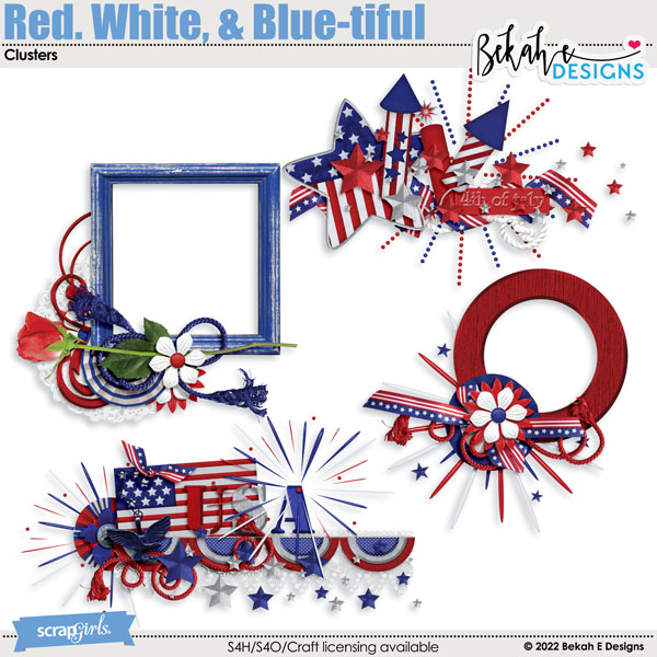 Red, White, & Blue-tiful - Clusters
