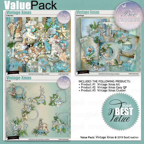 Vintage Xmas Value Pack by BeeCreation