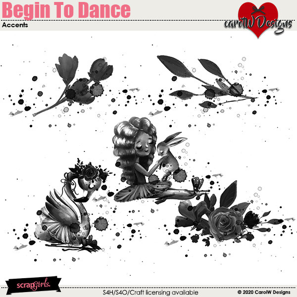 ScrapSimple Digital Layout Collection:Begin To Dance
