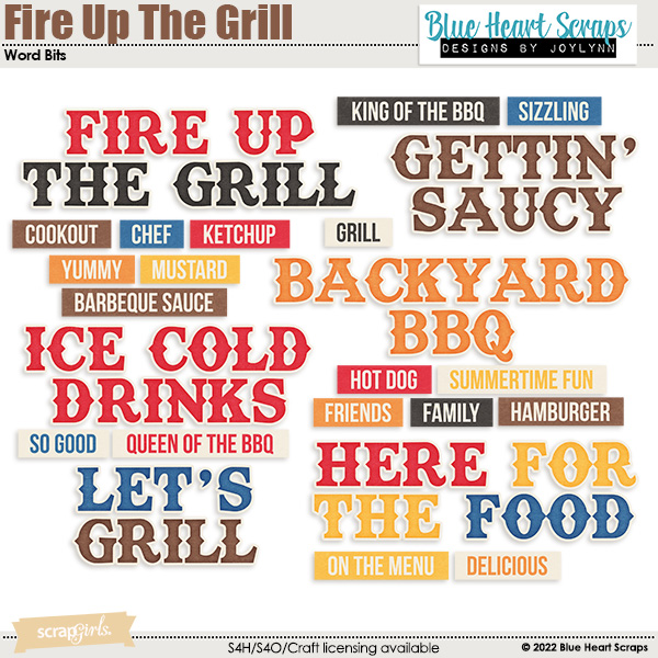Fire Up The Grill Word Bit Pack