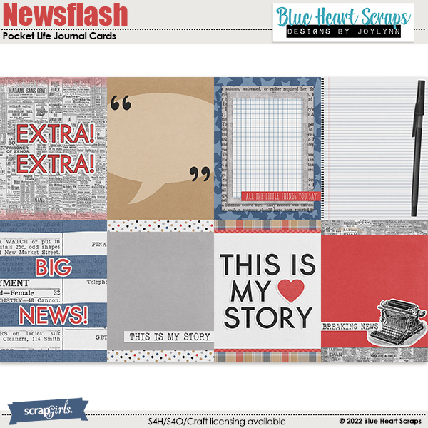 Newsflash Pocket Life Journal Cards