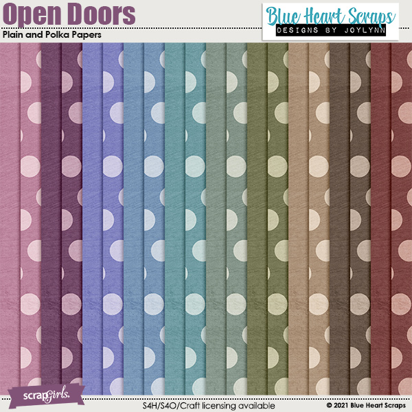 Open Doors Plain and Polka Paper Pack