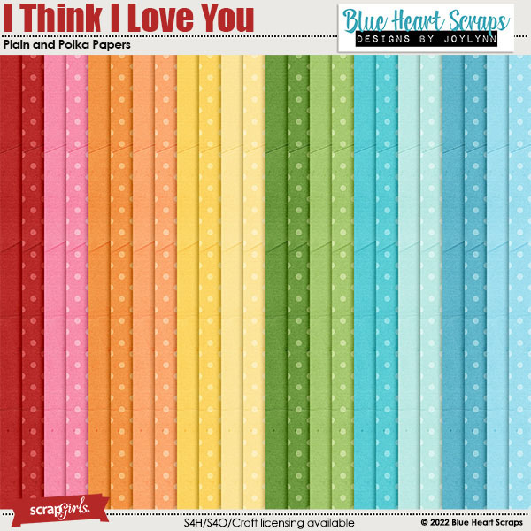 I Think I Love You Plain and Polka Papers