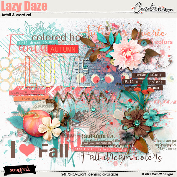 ScrapSimple Digital Layout Collection:artbit and word art