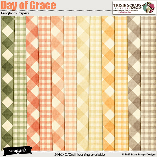 Day of Grace Gingham Papers by Trixie Scraps