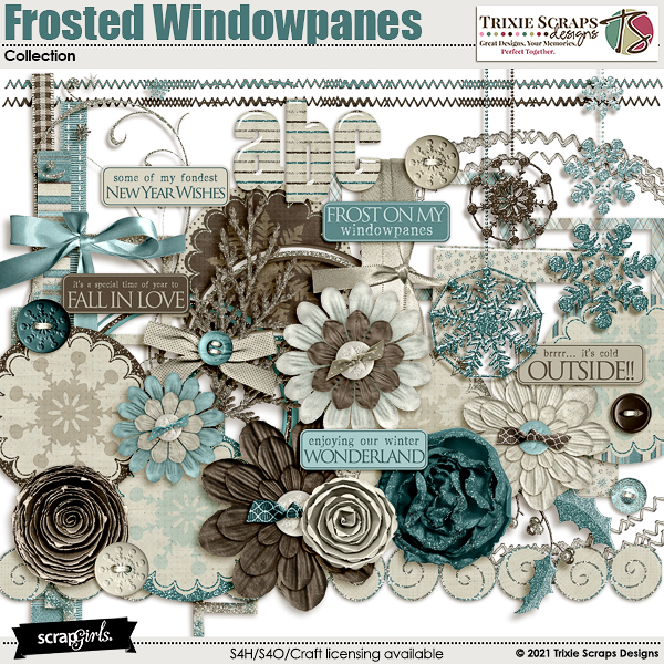 Frosted Windowpanes Collection Embellishments