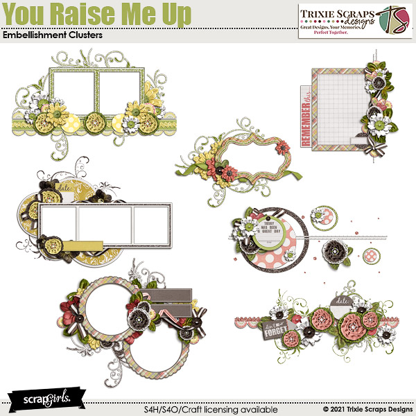 You Raise Me Up Clusters by Trixie Scraps