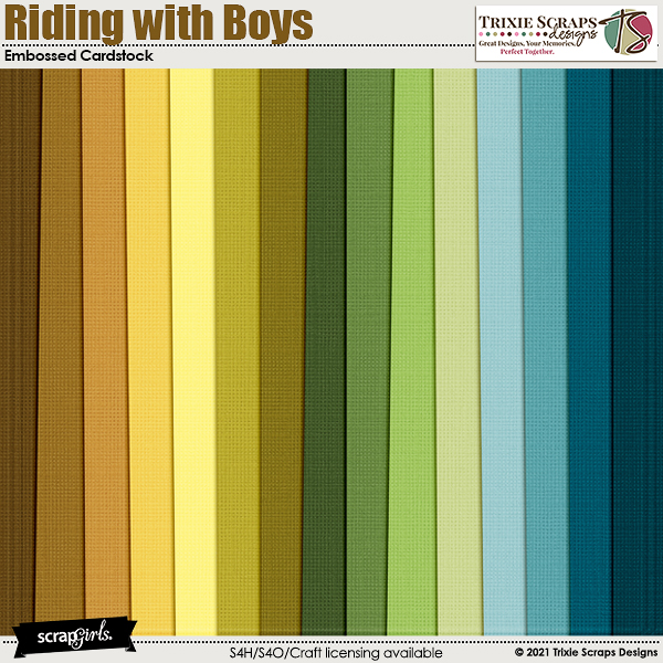 Riding with Boys Cardstock